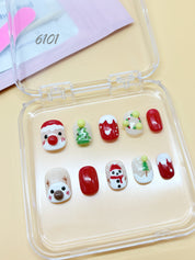 zb78..A display board featuring 24 different styles of fashionable and trendy nail wear.