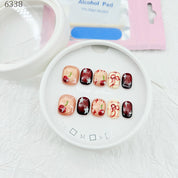 zb73..A display board featuring 24 different styles of fashionable and trendy nail wear.