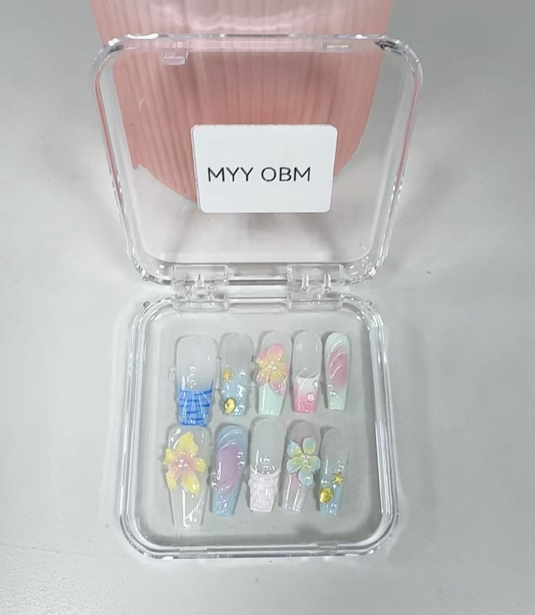 MYY OBM original designer's high-end custom pure hand-drawn line-outlined wearable nail art for characters