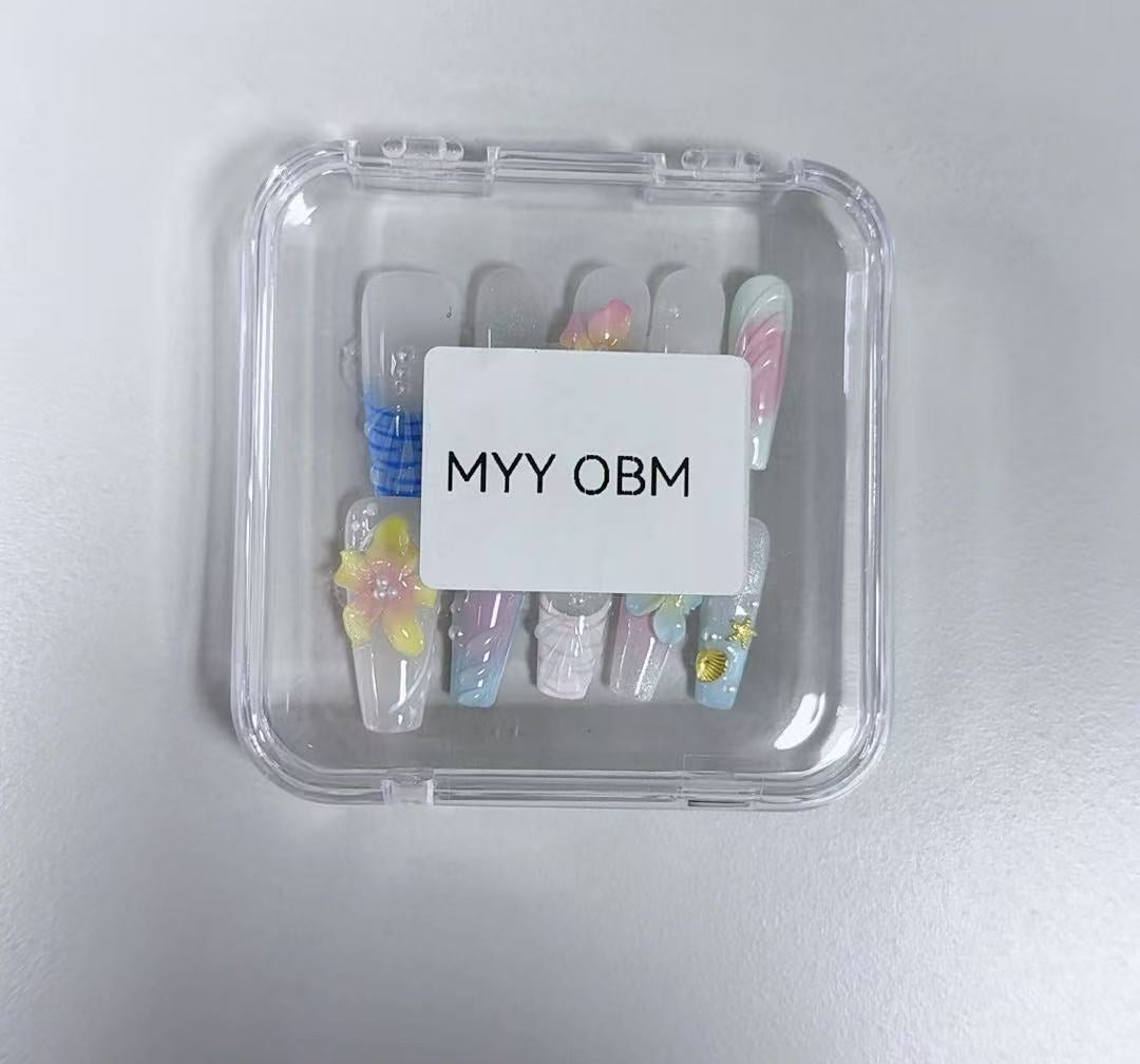MYY OBM original designer's high-end custom pure hand-drawn line-outlined wearable nail art for characters