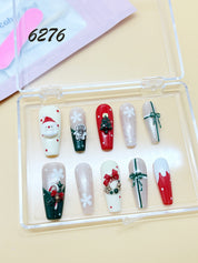 zb78..A display board featuring 24 different styles of fashionable and trendy nail wear.