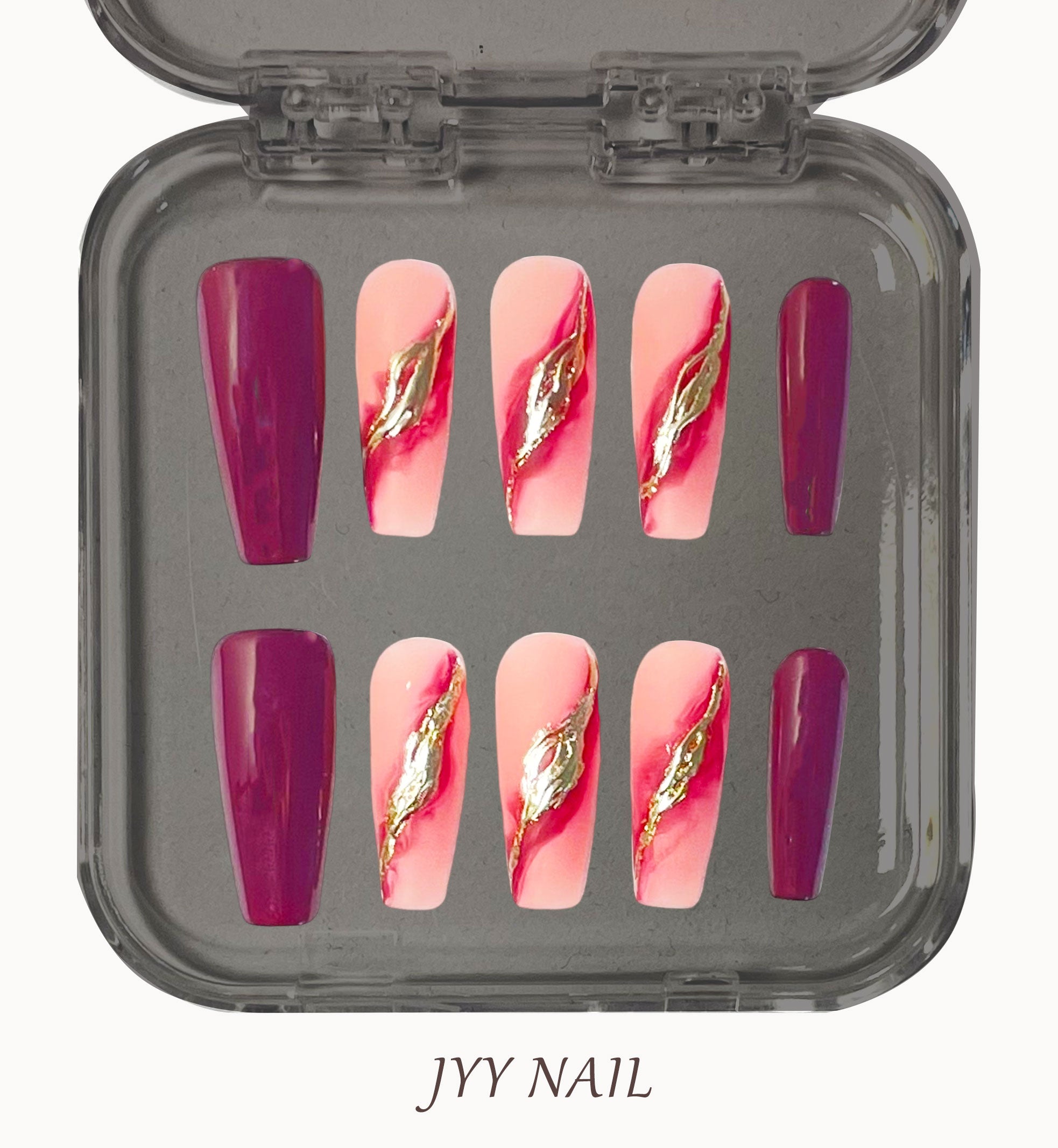 A130 Frosted rose gold:Advanced Matte rose gold gradient Manicure