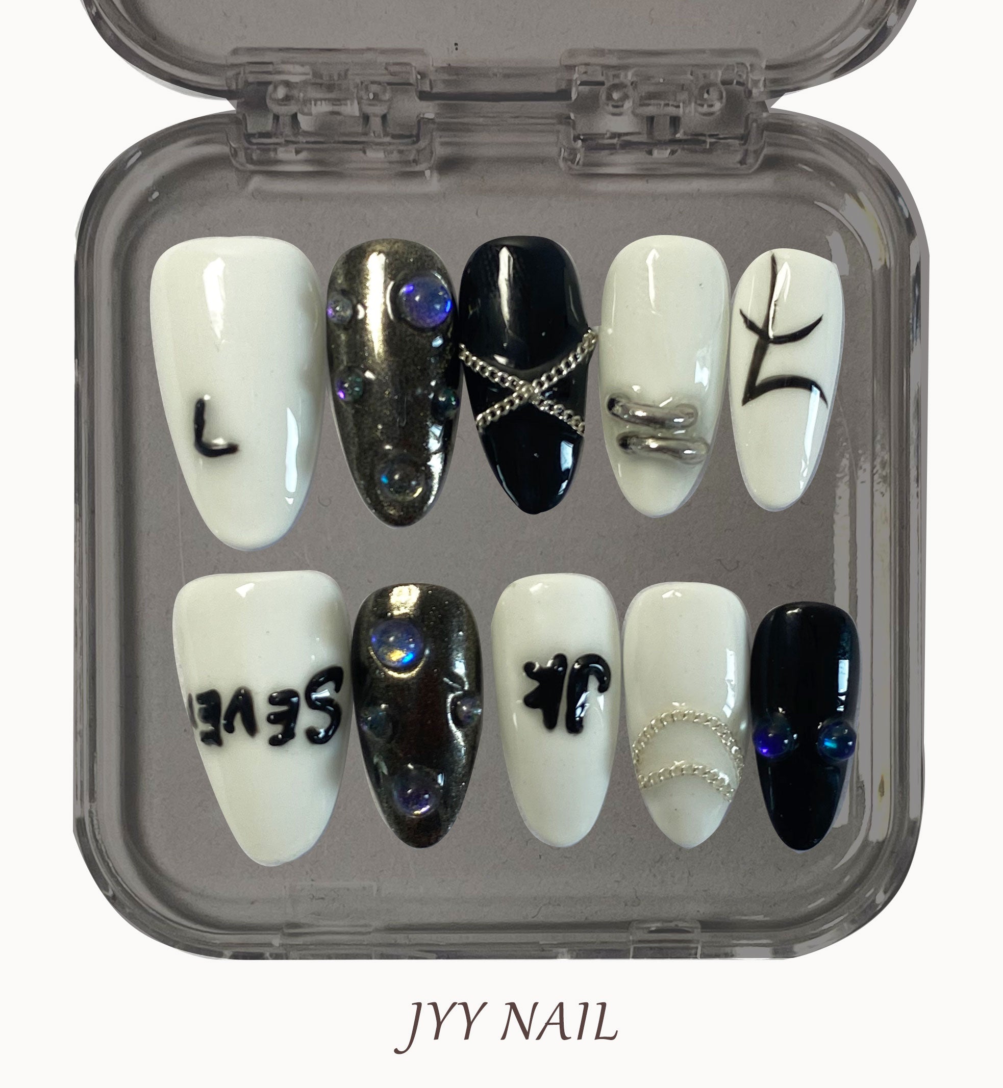 A142 Punk street:Punk street Hottie style heavy metal manicure