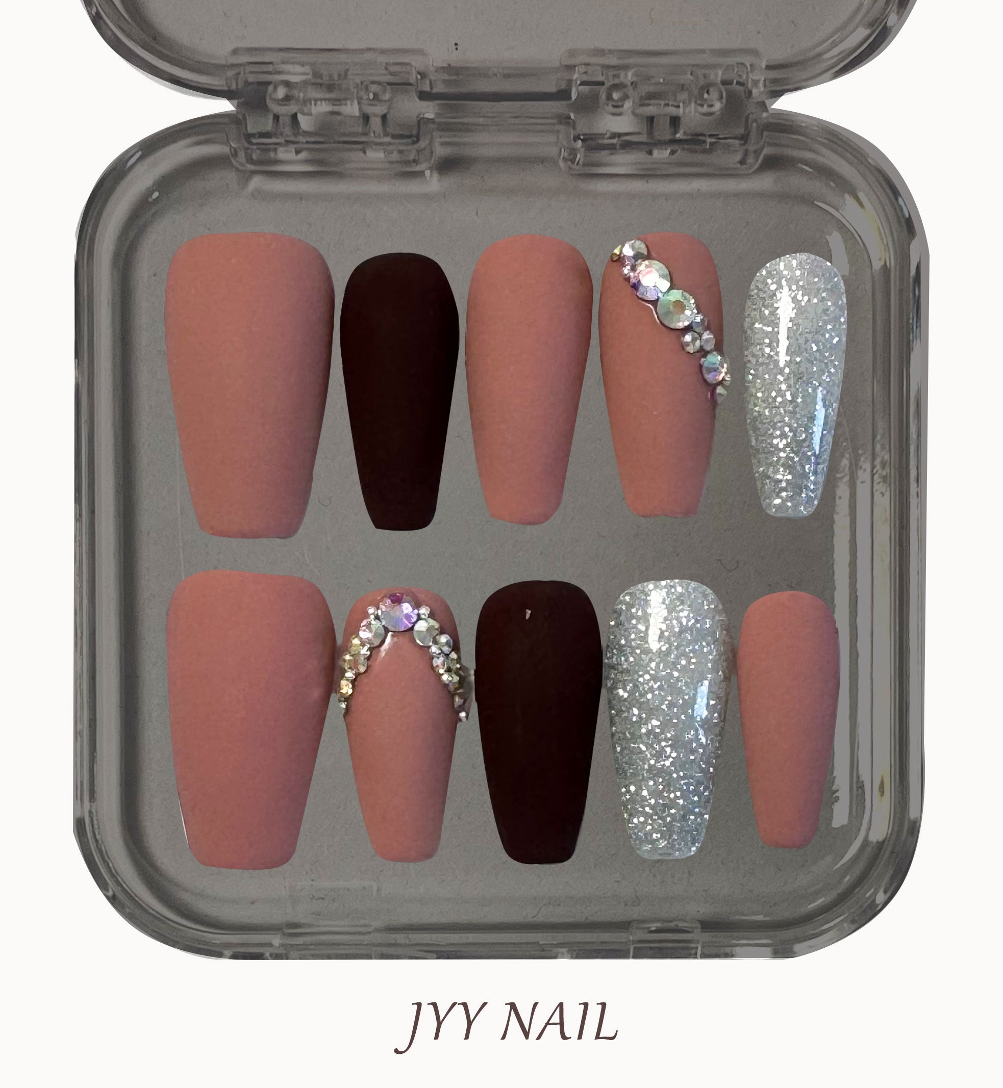A188 Pink frosted silver:High-grade pink scrub heavy industry silver series pure hand manicure