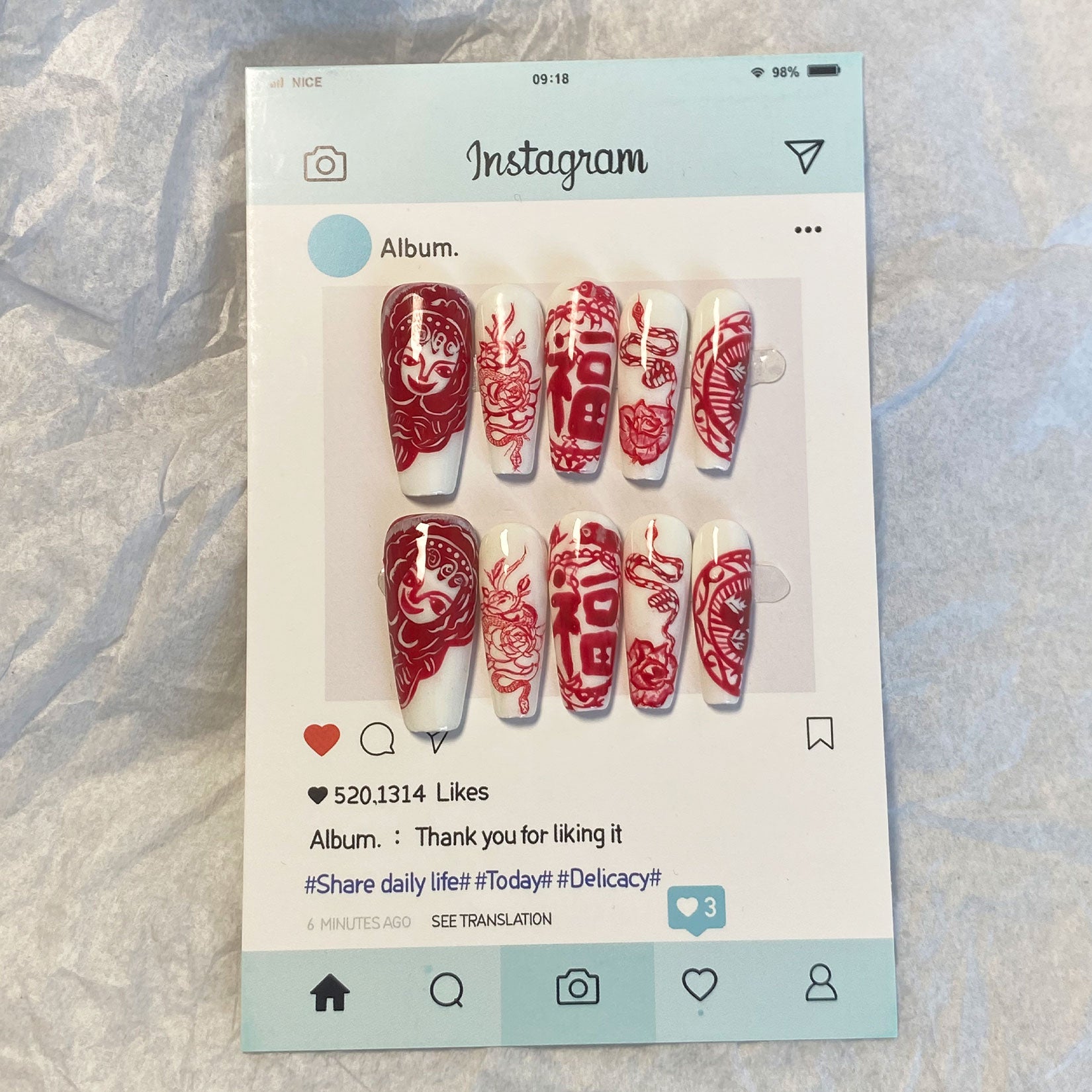 A1711-Meiyiyi original pure handmade wearing nails high-end custom luxury high-end style