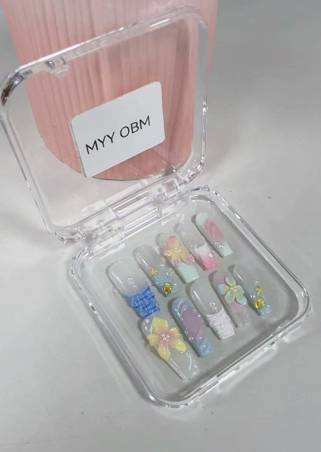 MYY OBM original designer's high-end custom pure hand-drawn line-outlined wearable nail art for characters