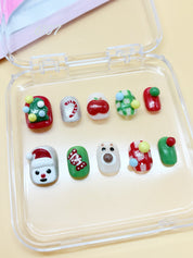zb78..A display board featuring 24 different styles of fashionable and trendy nail wear.