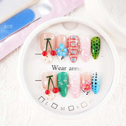 zb40..Different styles press on nails display