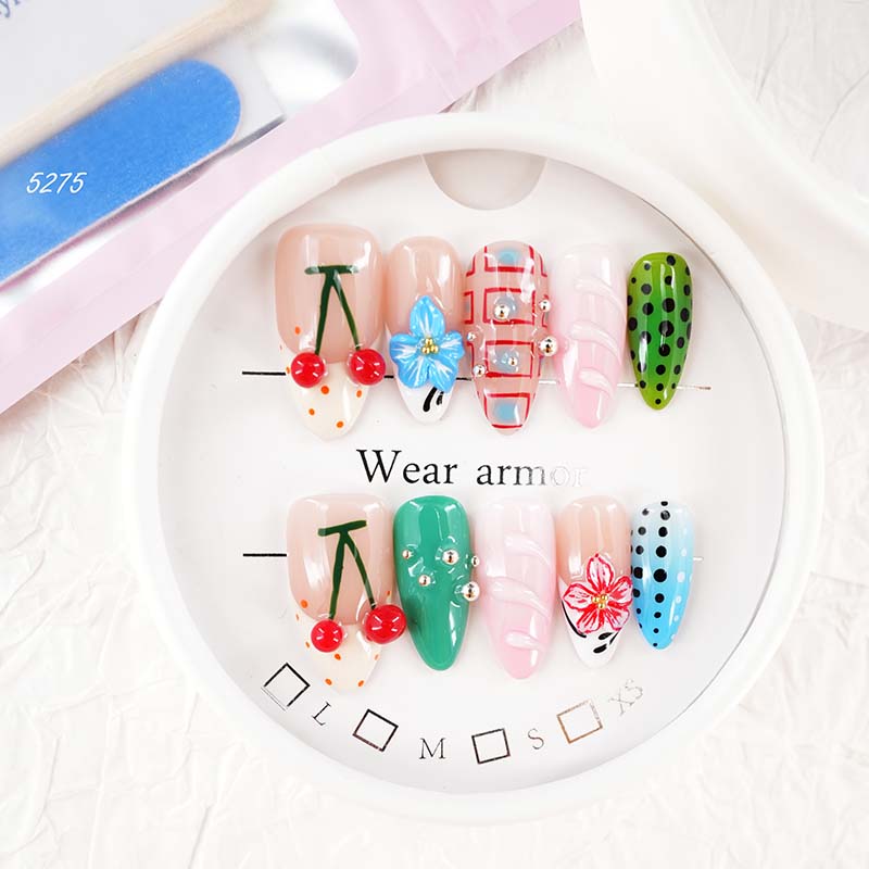 zb40..Different styles press on nails display