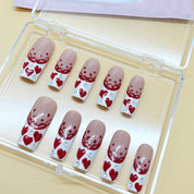 zb65..A display board featuring 24 different styles of fashionable and trendy nail art.