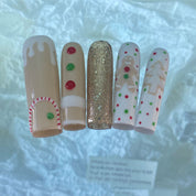 A222 Gingerbread man:Gingerbread Man Sweet Sister luxury handmade manicure