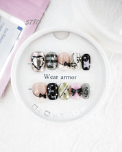 zb53..A display panel featuring a variety of wearable armor designs