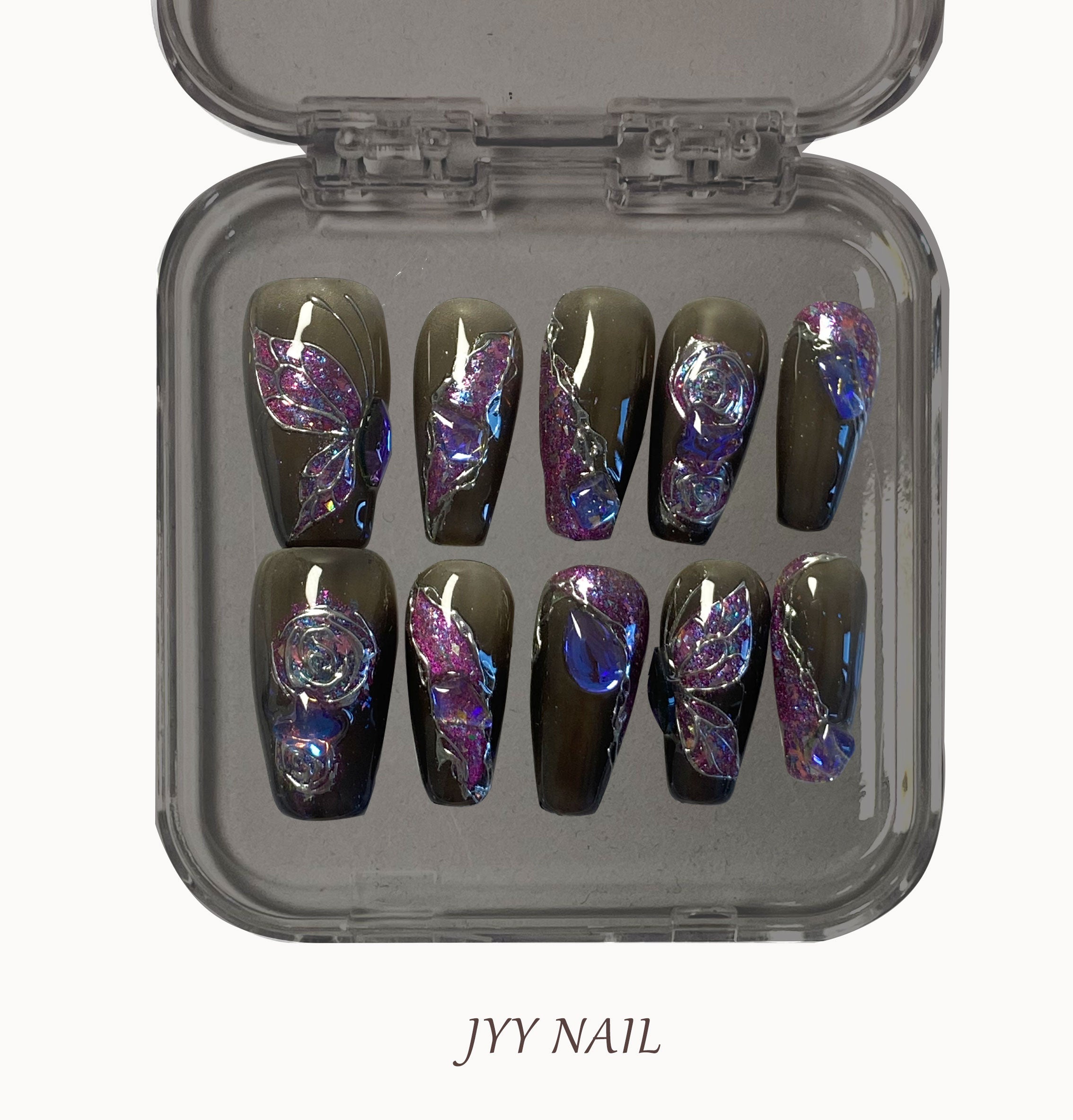 A232 Mercury butterfly：High luxury custom butterfly manicure series