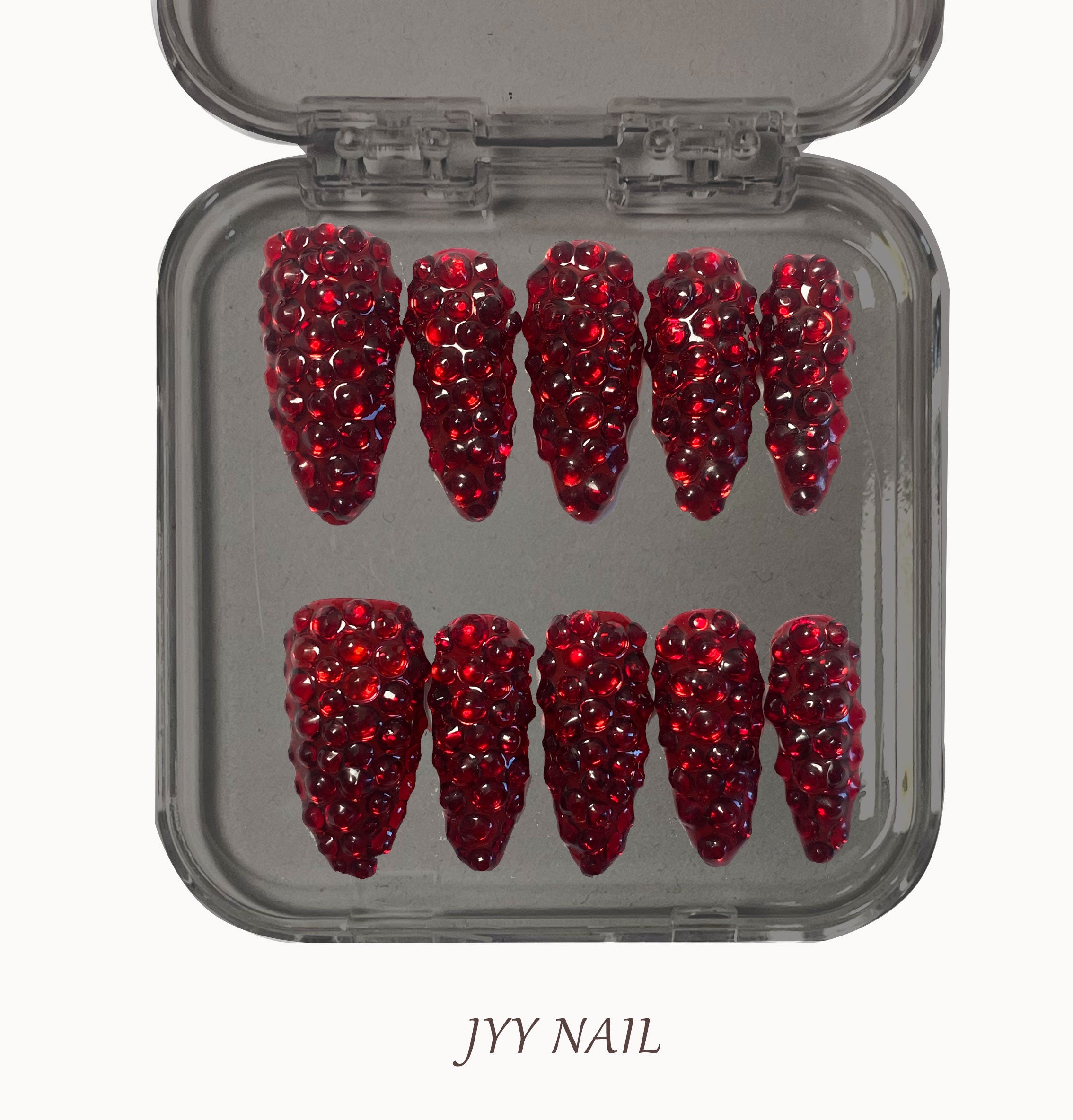 A247 Red mulberry:Three-dimensional mulberry high luxury custom manicure