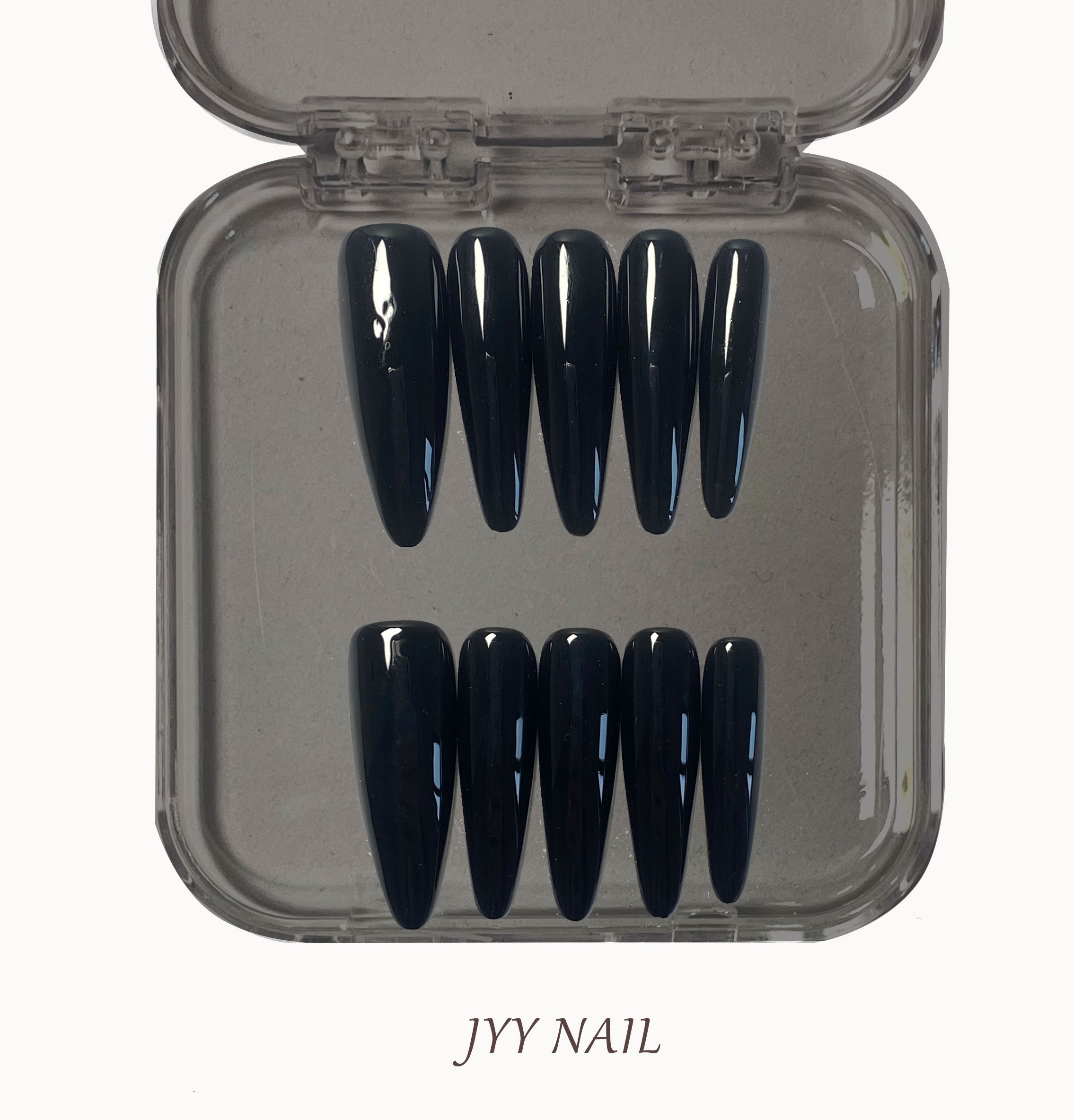 A271 Pure black nail art:High luxury custom JYY original nail art