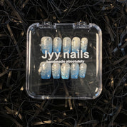 A1693-Meiyiyi original pure handcrafted high-end custom hand-painted wearable nails, luxurious custom style.