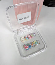 MYY OBM high-end luxury design hand-painted three-dimensional sculpture original wearable short nail art