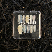 A1702-Meiyiyi original handcrafted high-end custom hand-painted wearable nails, luxurious custom style
