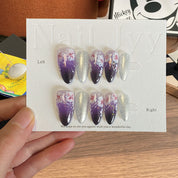 A1135-Meiyi Yi's original designer's heavy hand-painted French cat's eye nail art