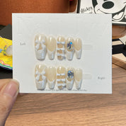 A1207 Pure hand-painted nail art