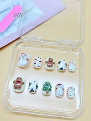 zb78..A display board featuring 24 different styles of fashionable and trendy nail wear.