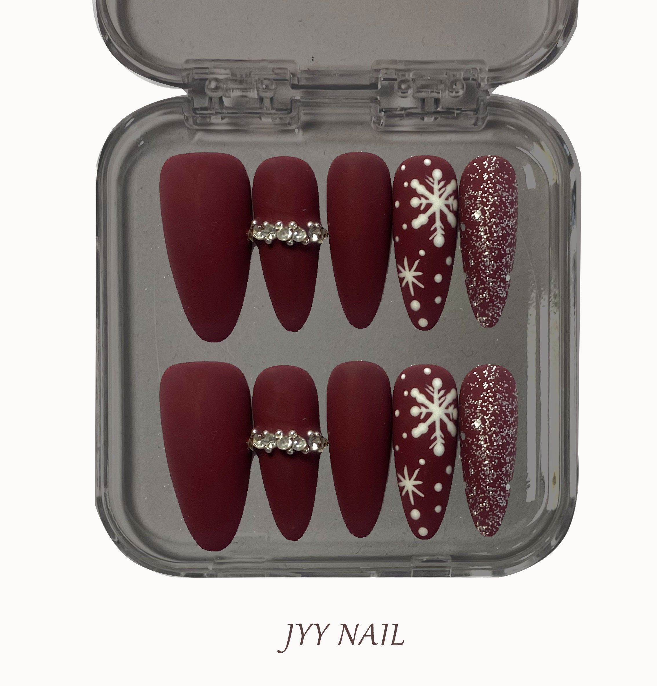 A300 Rose Christmas:Pure hand-made high luxury wear nail