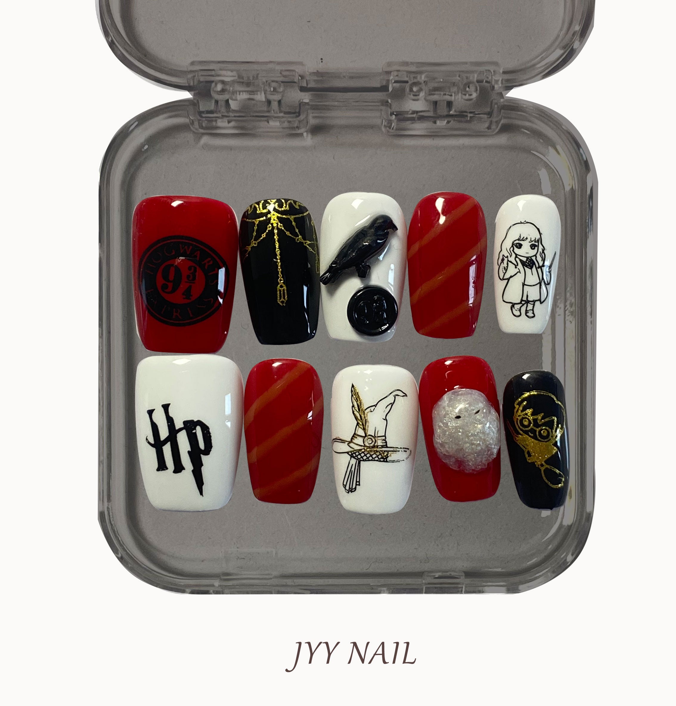 A303 Harry Potter 943：Harry Potter hand-painted limited manicure