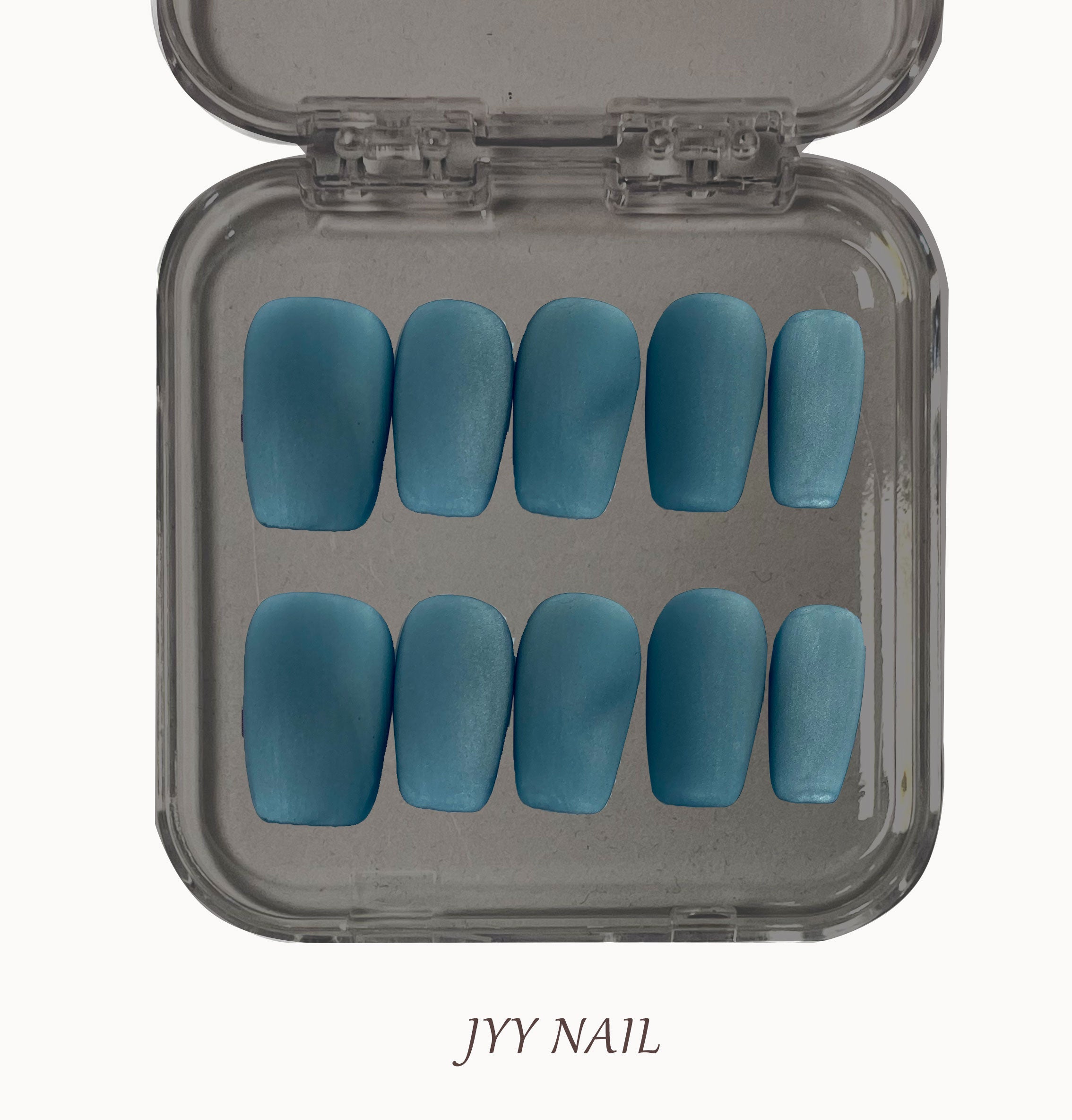 A333 Frosted light blue:Custom manicure with high touch hand scrub