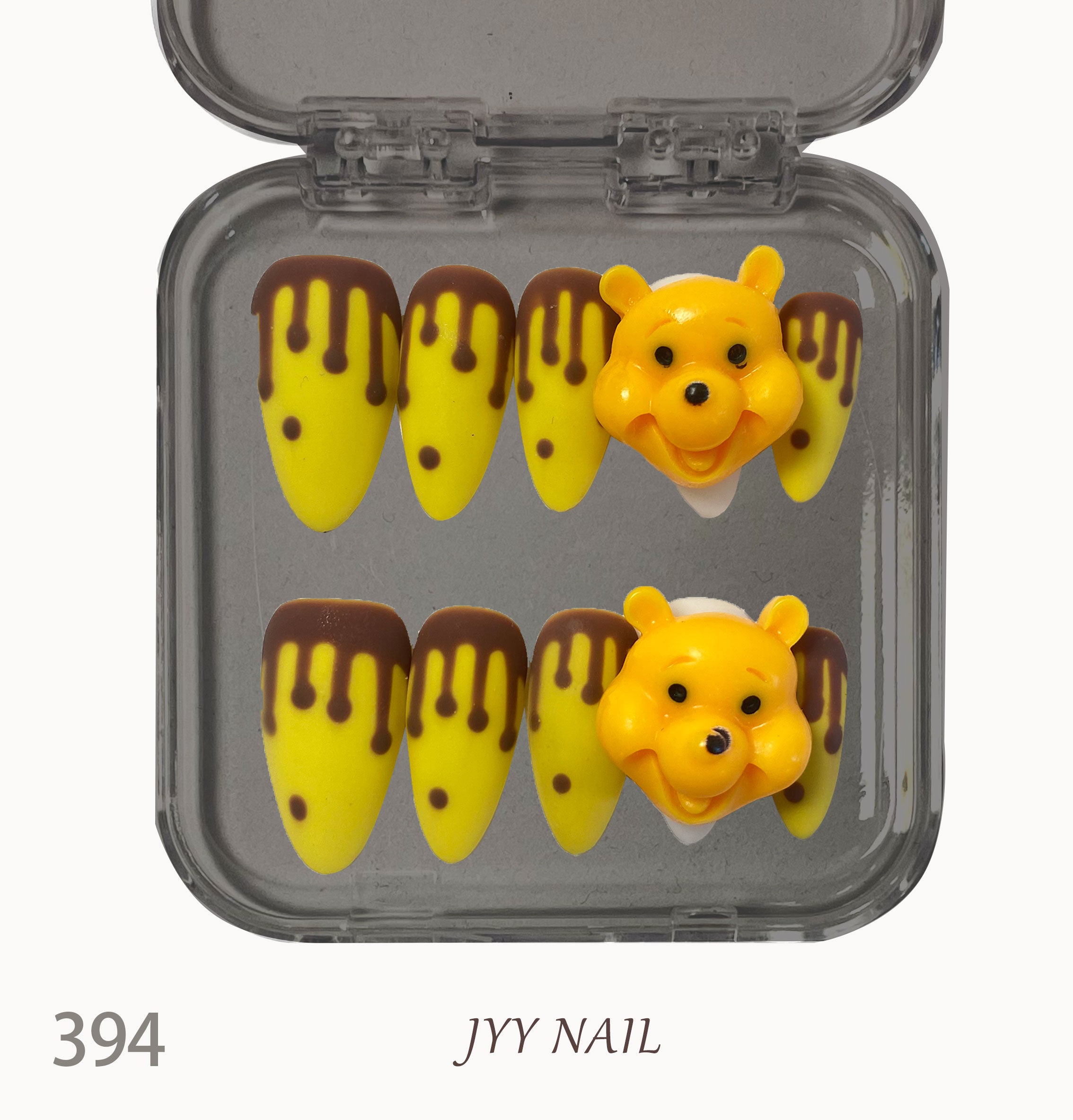 A394 Teddy bear:Bear high luxury cute original nail art