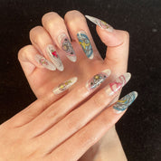 A1704-Meiyiyi original pure handcrafted high-end custom hand-painted wearable nails, luxurious custom style