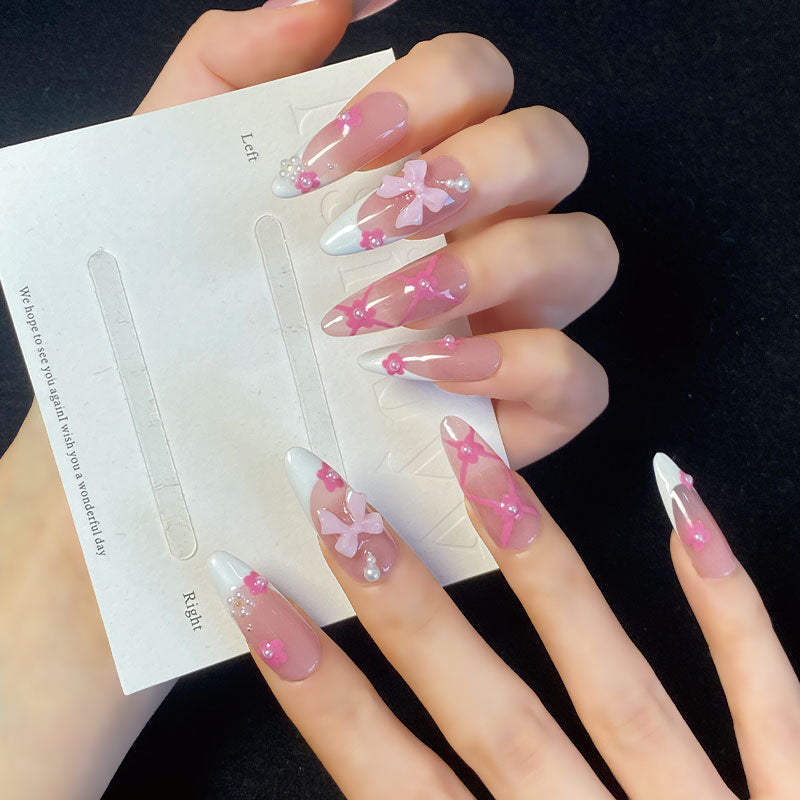 A1177-Purely handmade, wearable nail art for spicy street style, high-end designer original creation.