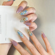 A1146-European and American style trendy high-end luxury custom-made heavy industry wearable nail art