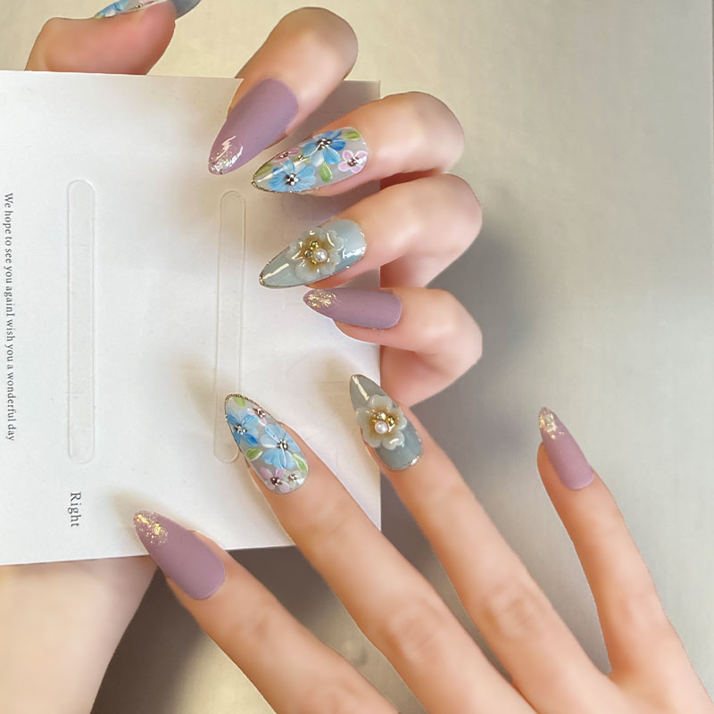 A1146-European and American style trendy high-end luxury custom-made heavy industry wearable nail art