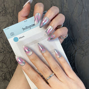 A1891-Meiyi Yi's original designer's heavy hand-painted French cat's eye nail art