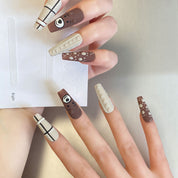 A1153-Meiyiyi original high-end hand-painted 3D flower-picking design wearable nail art