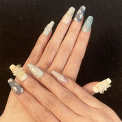 A1702-Meiyiyi original handcrafted high-end custom hand-painted wearable nails, luxurious custom style