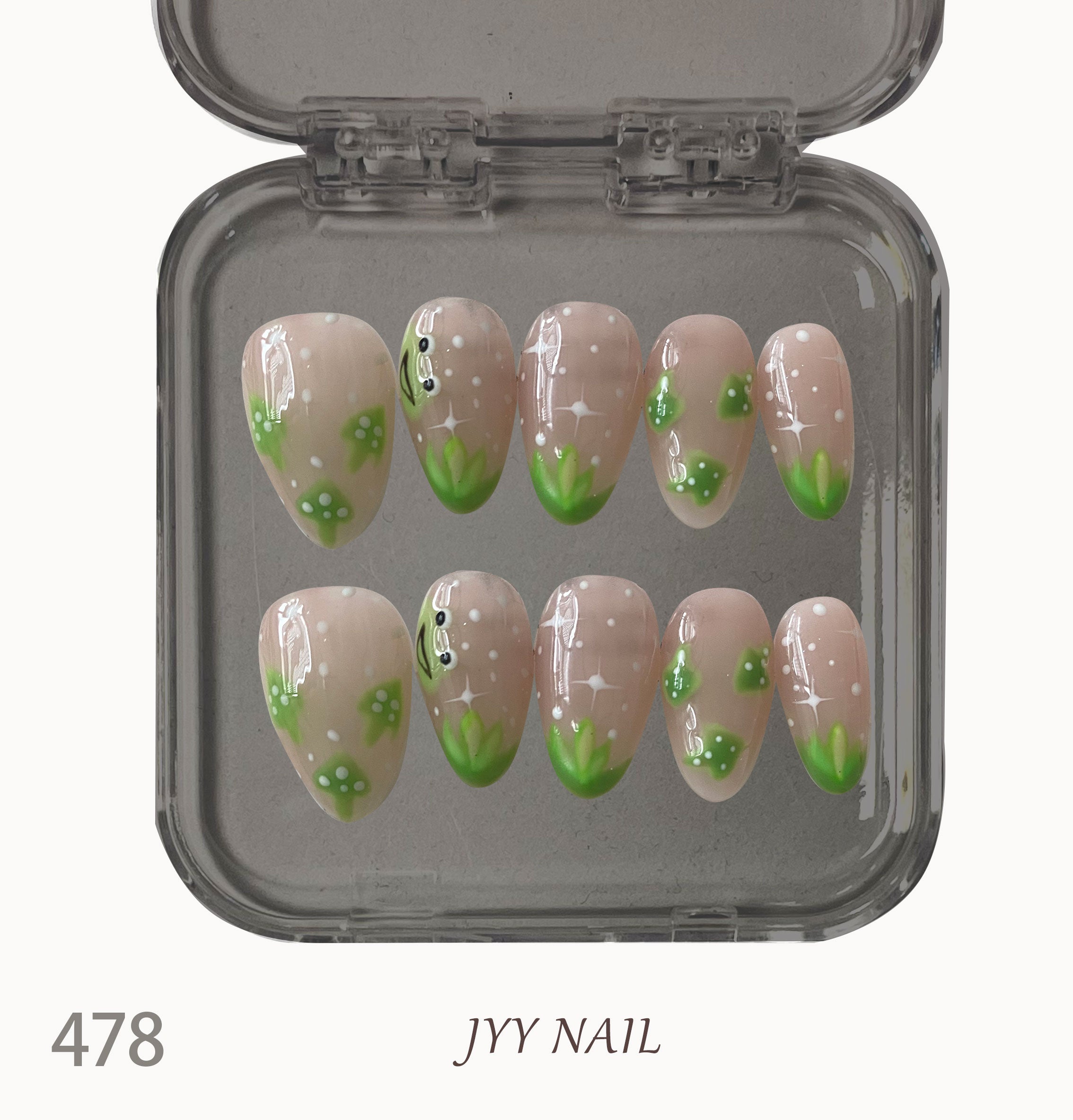 A478 Frog：Pure hand-painted frog cute wind manicure series