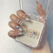A1207 Pure hand-painted nail art