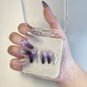 A1135-Meiyi Yi's original designer's heavy hand-painted French cat's eye nail art