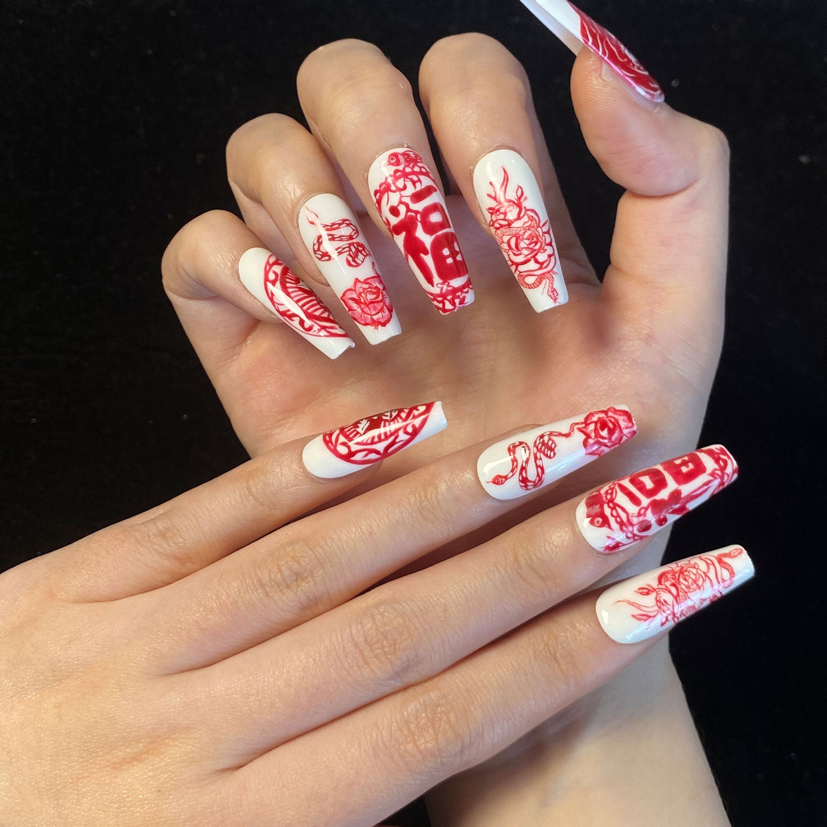 A1711-Meiyiyi original pure handmade wearing nails high-end custom luxury high-end style