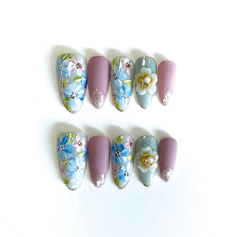 A1146-European and American style trendy high-end luxury custom-made heavy industry wearable nail art