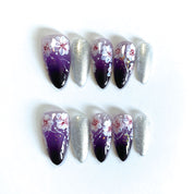 A1135-Meiyi Yi's original designer's heavy hand-painted French cat's eye nail art