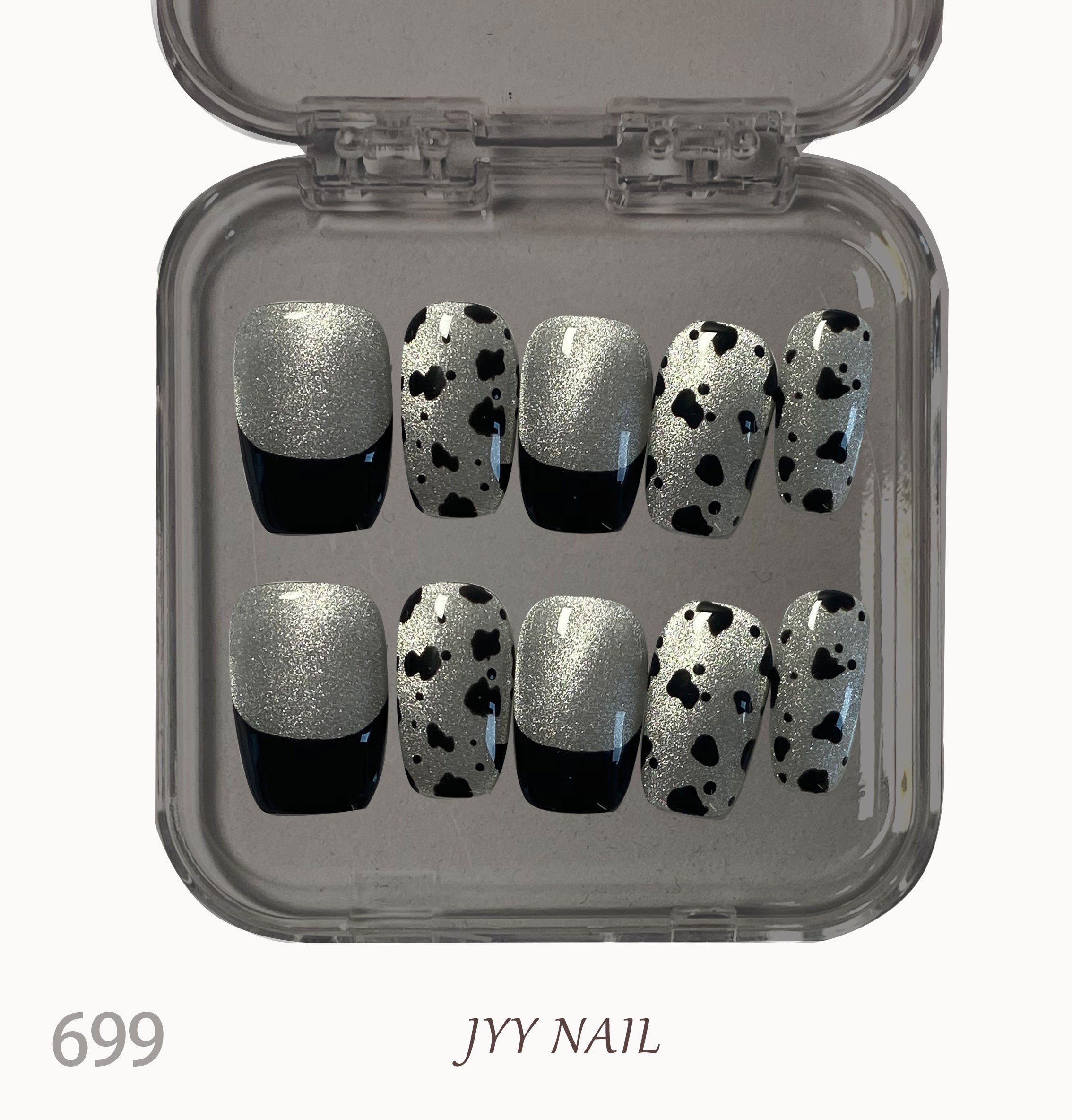A699French spot：Hand-painted French spot nails