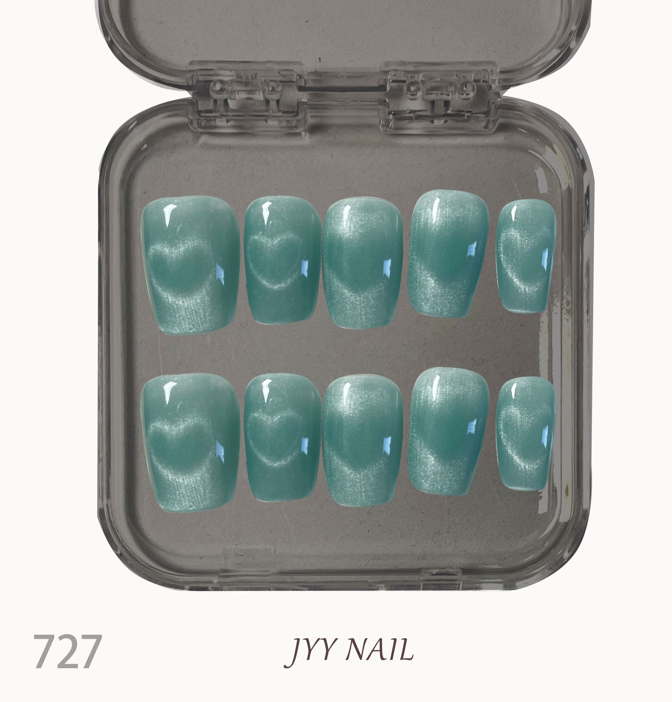 A727Cat's eye：Hand-painted love cat's eye nail
