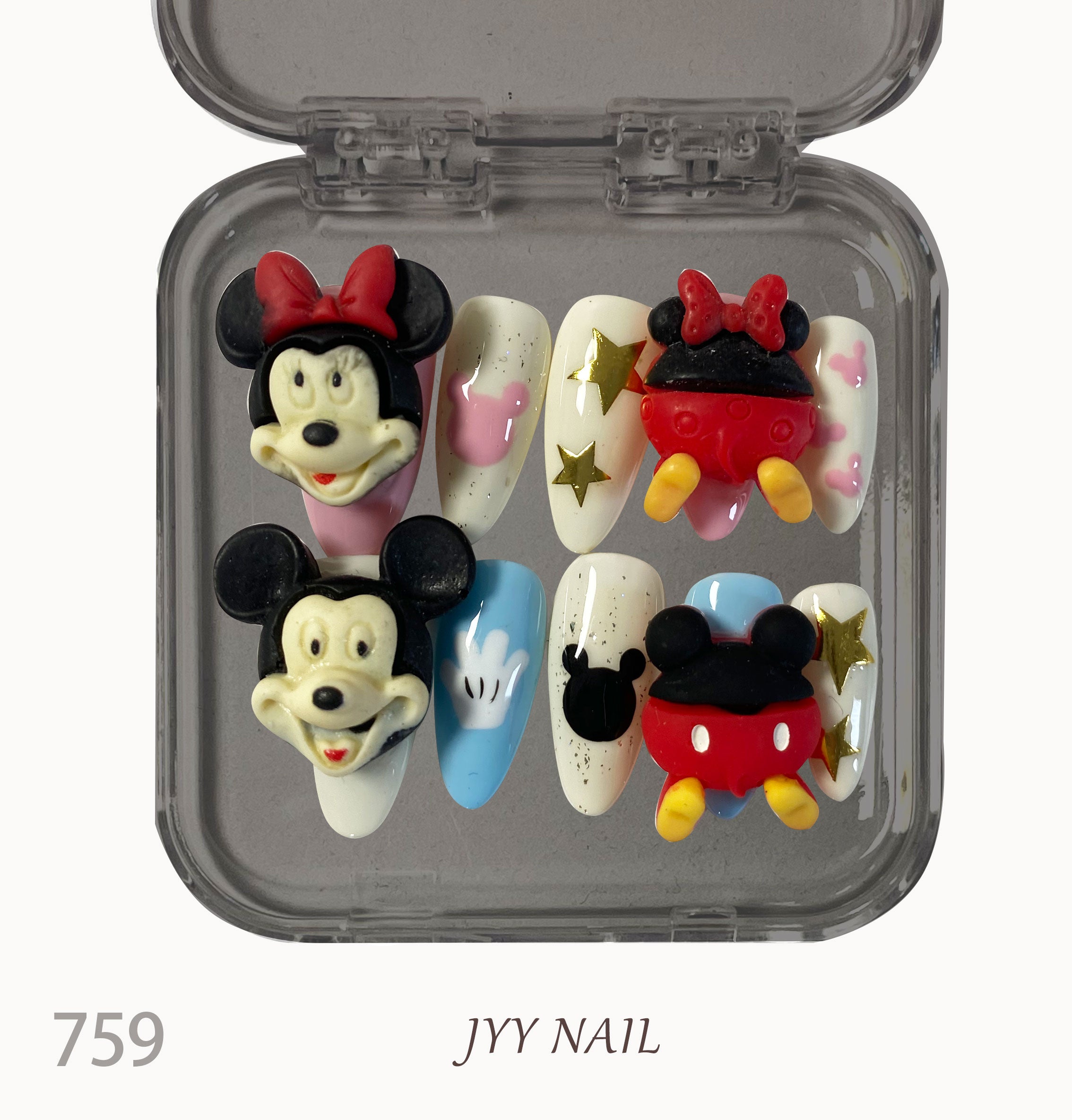 A759Minimichi:Animated Minnie Mickey nails
