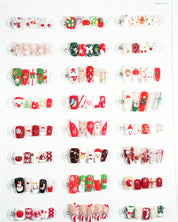 zb78..A display board featuring 24 different styles of fashionable and trendy nail wear.