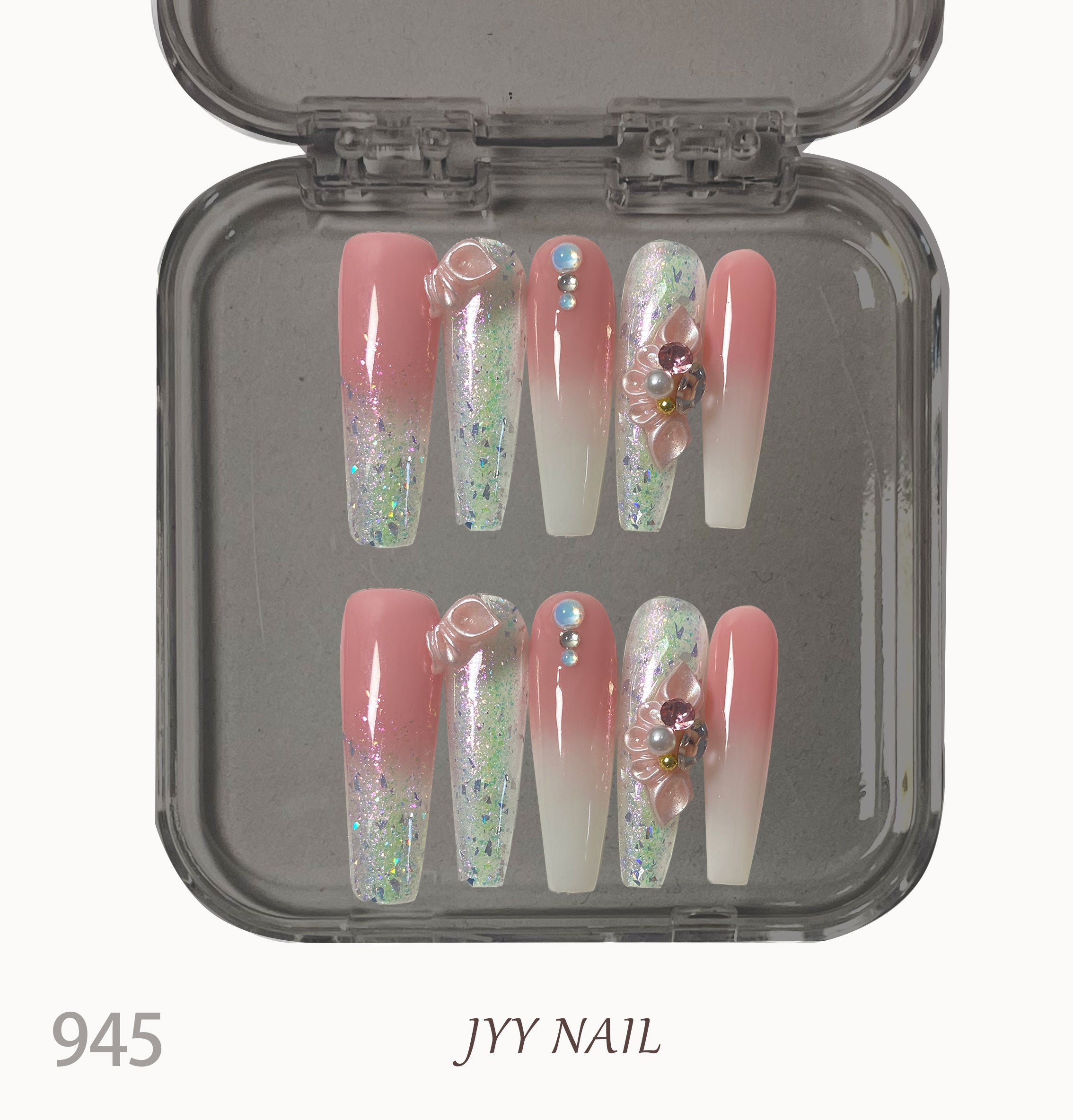 A945 Gradient Pop nail art:Hand-painted nail wearing