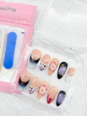 zb16..Colorful and richly decorated nail wear
