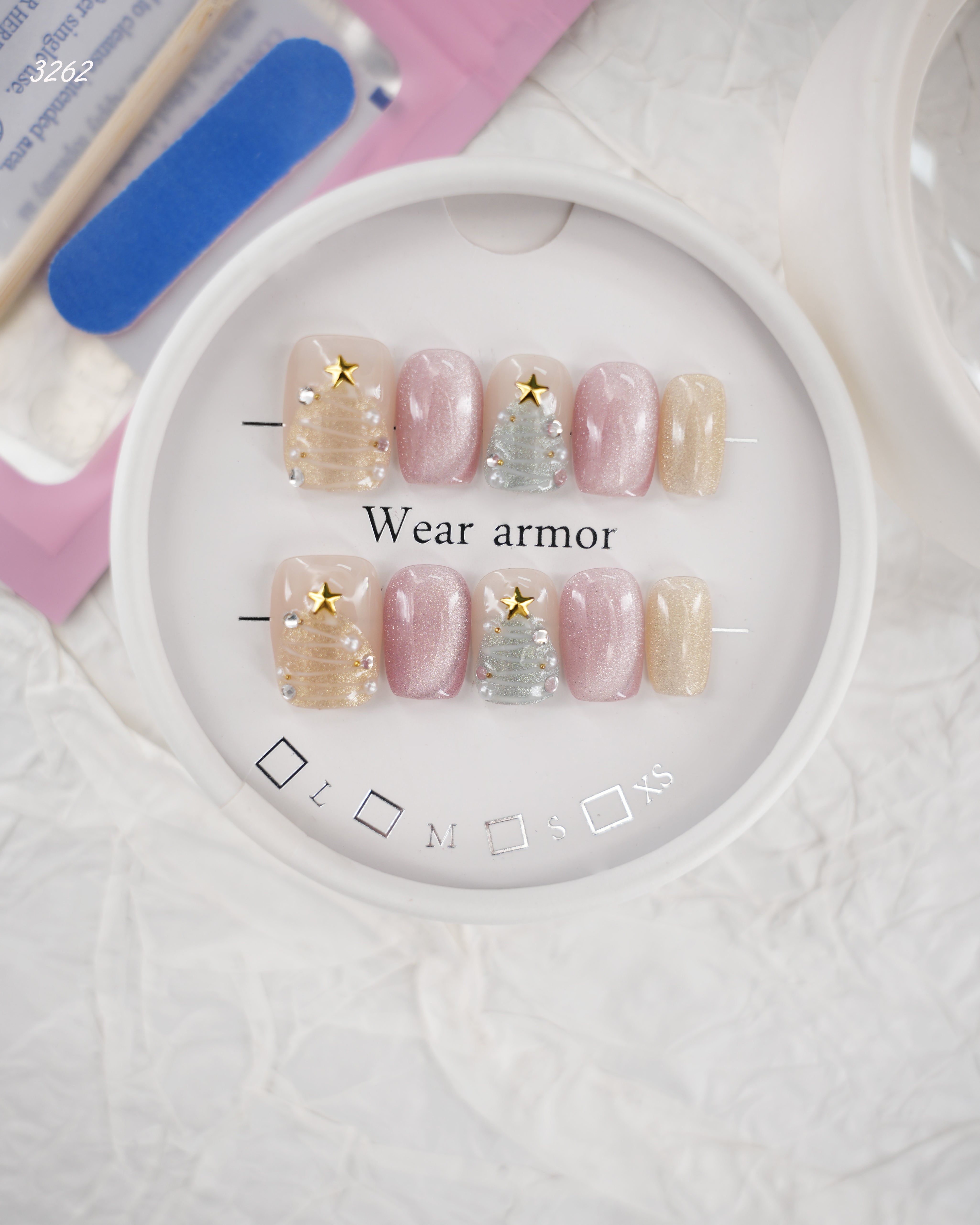 zb16..Colorful and richly decorated nail wear