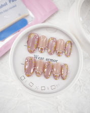 zb16..Colorful and richly decorated nail wear